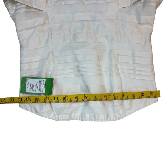 Lilly Pulitzer Resort White Wrapping Stripe Silk Organza Blossom Dress Size 6 - Picture 16 of 16